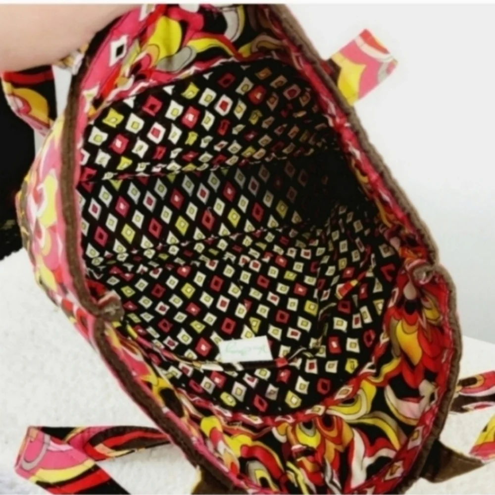 VERA BRADLEY Floral Puccini Tote Shoulder Bag Pocketbook